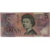AUSTRALIA 1995 . FIVE 5 DOLLAR BANKNOTES . EVANS/FRASER . CONSECUTIVE PAIR . NARROW BAND